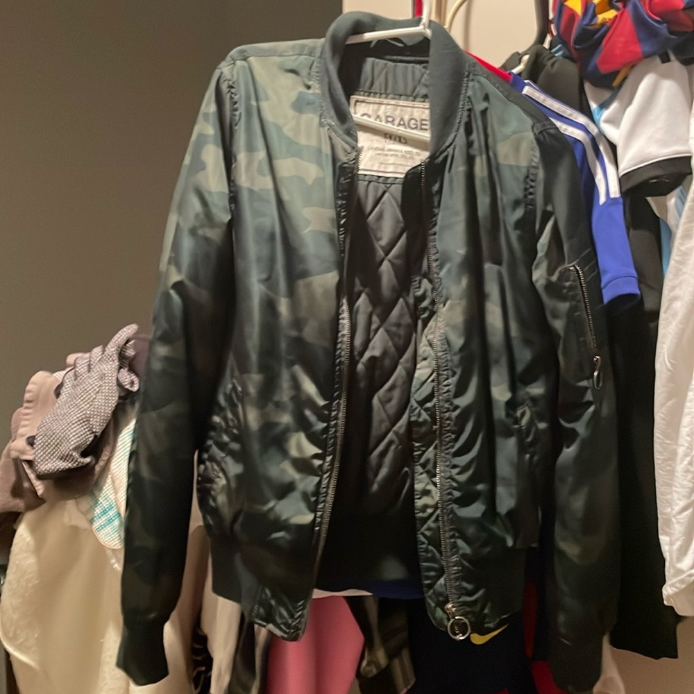GARAGE Womens Camo Bomber Jacket!
